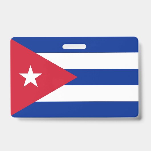 Naambadge met vlag van Cuba Badge (Voorzijde)
