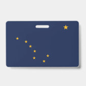 Naambadge met vlag van de staat Alaska, VS Badge (Achterkant)
