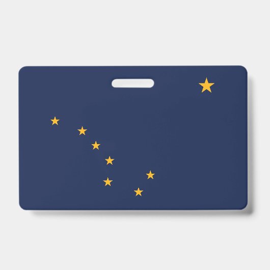 Naambadge met vlag van de staat Alaska, VS Badge (Voorzijde)