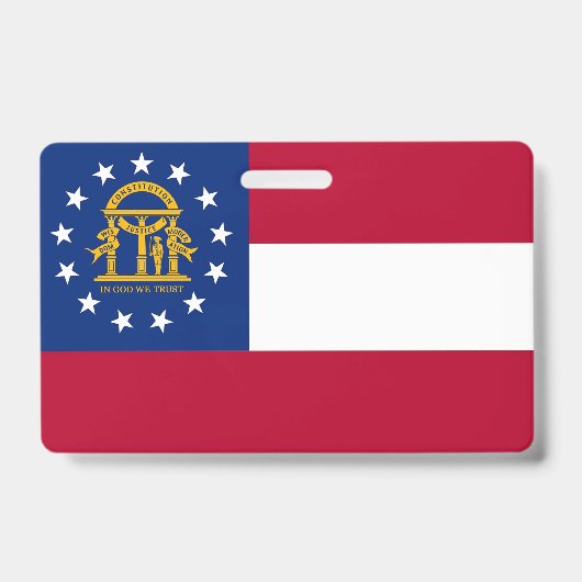 Naambadge met vlag van de staat Georgia, VS Badge (Voorzijde)