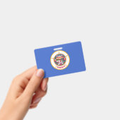 Naambadge met vlag van de staat Minnesota, VS Badge (Handheld)