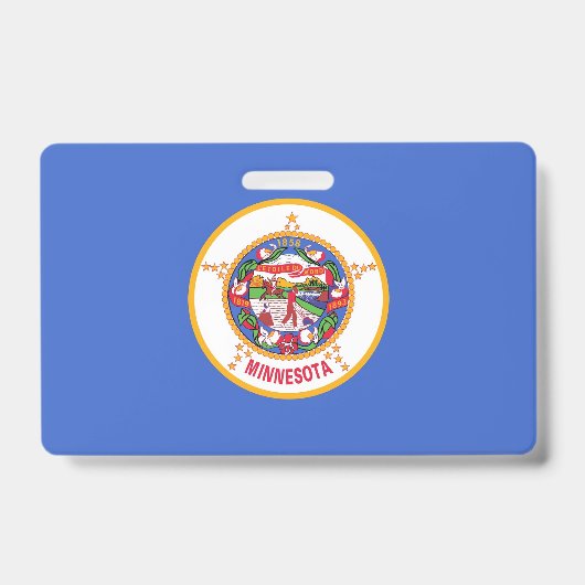 Naambadge met vlag van de staat Minnesota, VS Badge (Voorzijde)
