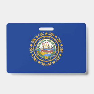 Naambadge met vlag van de staat New Hampshire, VS Badge