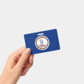 Naambadge met vlag van de staat Virginia, VS Badge (Handheld)