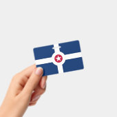 Naambadge met vlag van de stad Indianapolis Badge (Handheld)