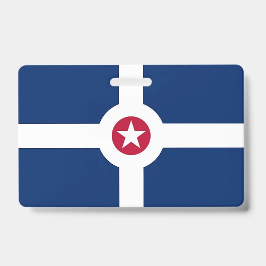 Naambadge met vlag van de stad Indianapolis Badge (Voorzijde)