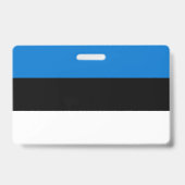 Naambadge met vlag van Estland Badge (Achterkant)