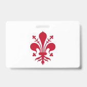 Naambadge met vlag van Florence Badge (Achterkant)