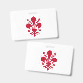 Naambadge met vlag van Florence Badge (Voor- en achterkant)