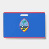 Naambadge met vlag van Guam, VS Badge (Achterkant)