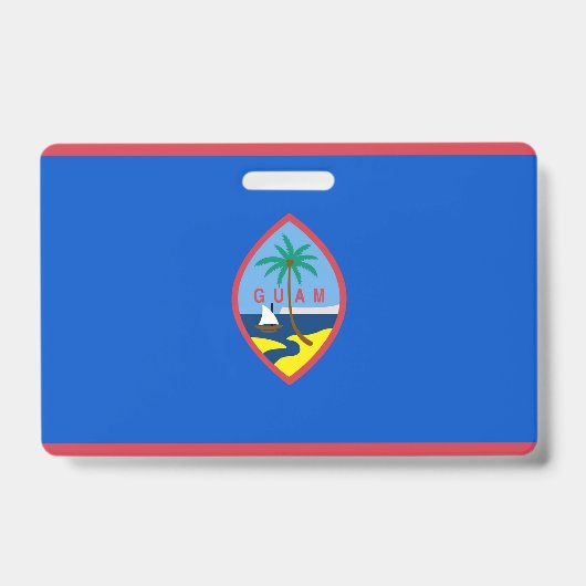 Naambadge met vlag van Guam, VS Badge (Voorzijde)