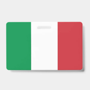 Naambadge met vlag van Italië Badge