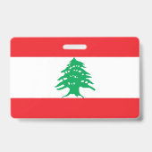 Naambadge met vlag van Libanon Badge (Achterkant)
