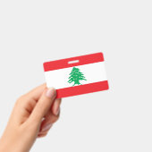 Naambadge met vlag van Libanon Badge (Handheld)