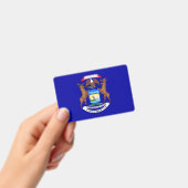 Naambadge met vlag van Michigan State, VS Badge (Handheld)