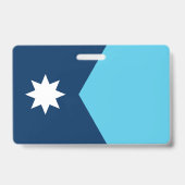 Naambadge met vlag van Minnesota, VS Badge (Achterkant)