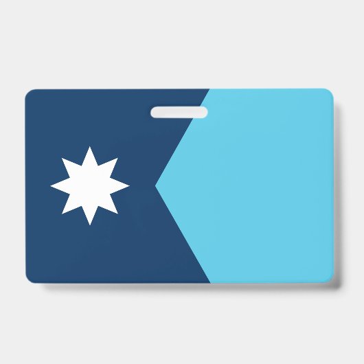 Naambadge met vlag van Minnesota, VS Badge (Voorzijde)