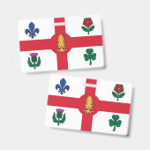 Naambadge met vlag van Montreal Badge (Voor- en achterkant)