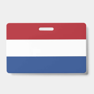 Naambadge met vlag van Nederland Badge