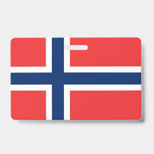 Naambadge met vlag van Noorwegen Badge