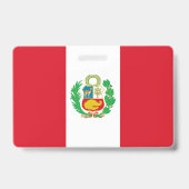 Naambadge met vlag van Peru Badge (Achterkant)
