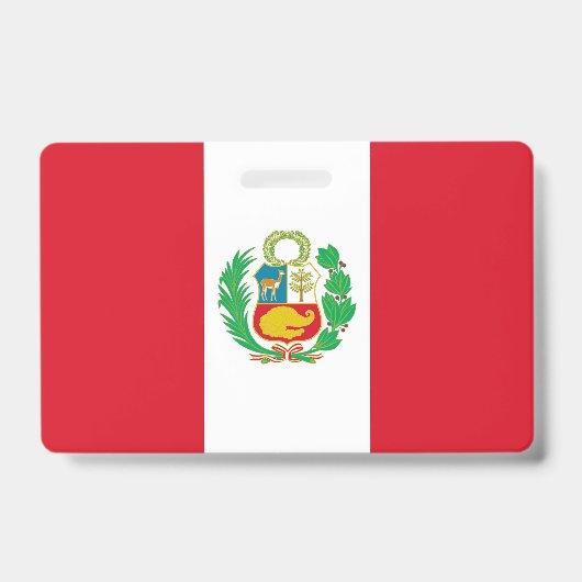 Naambadge met vlag van Peru Badge (Voorzijde)