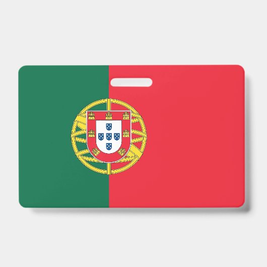 Naambadge met vlag van Portugal Badge (Voorzijde)