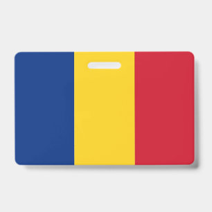 Naambadge met vlag van Roemenië Badge