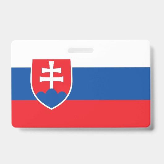 Naambadge met vlag van Slowakije Badge (Voorzijde)