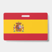 Naambadge met vlag van Spanje Badge (Achterkant)