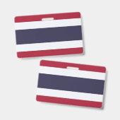 Naambadge met vlag van Thailand Badge (Voor- en achterkant)