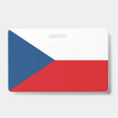 Naambadge met vlag van Tsjechië Badge (Achterkant)