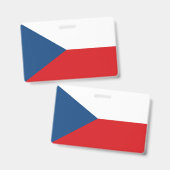 Naambadge met vlag van Tsjechië Badge (Voor- en achterkant)