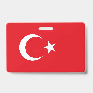 Naambadge met vlag van Turkije Badge