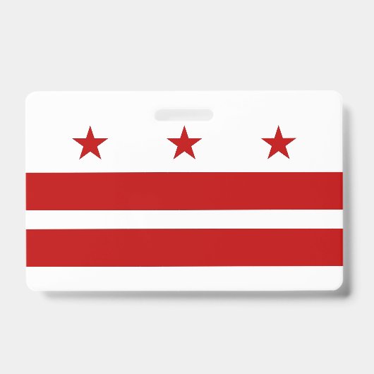 Naambadge met vlag van Washington DC, VS Badge (Voorzijde)