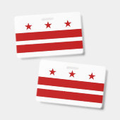 Naambadge met vlag van Washington DC, VS Badge (Voor- en achterkant)