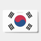 Naambadge met vlag van Zuid-Korea Badge (Achterkant)