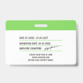Naambadge Personeels-ID-knop Badge (Achterkant)