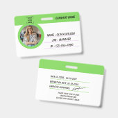 Naambadge Personeels-ID-knop Badge (Voor- en achterkant)