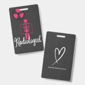 Naambadge Radioloog Badge (Voor- en achterkant)