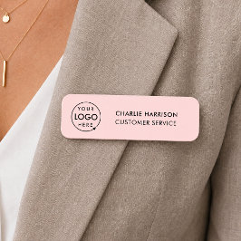 Naambadge | Roze Magnetische Zakelijke Medewerker  Naamplaatje