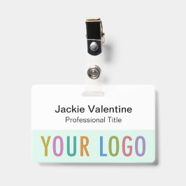 Naambadge van hard plastic met clip, koord of hasp badge