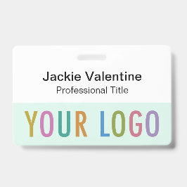 Naambadge van hard plastic met clip, koord of hasp badge