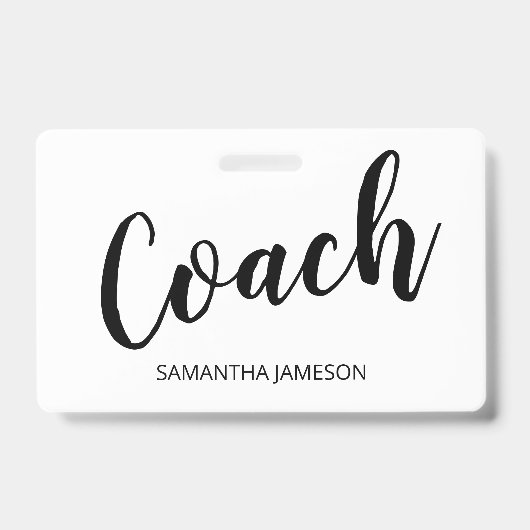 Naambadge voor coach badge (Voorzijde)