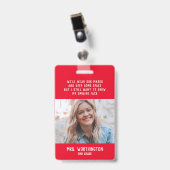 Naambadge voor docenten met foto badge (Voorzijde met clip)