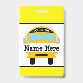 Naambadge voor kinderen terug naar schoolbus badge