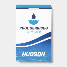 Naambadge voor zwembadtechnicus | Zwembadservicebe Badge