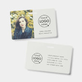 Naambadgekaart | Aangepaste personeels-ID-badges Badge (Voor- en achterkant)