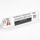 Naambadgekaart & aangepaste QR-code naamlabel Naambordje