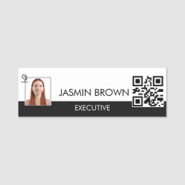 Naambadgekaart & aangepaste QR-code naamlabel Naamplaatje